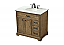 36 inch Modern Fitting Single Bathroom Vanity in Driftwood