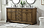 72 inch Modern Fitting Double Bathroom Vanity in Driftwood