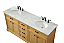 72 inch Modern Fitting Double Bathroom Vanity in Natural Wood