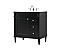  32 inch Modern Fitting Single Bathroom Vanity in Black