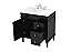  32 inch Modern Fitting Single Bathroom Vanity in Black