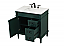 32 inch Modern Fitting Single Bathroom Vanity in Green with Backsplash Option