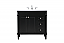 36 inch Modern Fitting Single Bathroom Vanity in Black with Backsplash Option