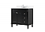 36 inch Modern Fitting Single Bathroom Vanity in Black with Backsplash Option