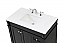 36 inch Modern Fitting Single Bathroom Vanity in Black with Backsplash Option