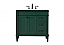 36 inch Modern Fitting Single Bathroom Vanity in Green with Backsplash Option