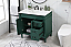 36 inch Modern Fitting Single Bathroom Vanity in Green with Backsplash Option