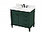 36 inch Modern Fitting Single Bathroom Vanity in Green with Backsplash Option