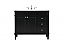 42 inch Modern Fitting Single Bathroom Vanity in Black with Backsplash Option