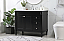 42 inch Modern Fitting Single Bathroom Vanity in Black with Backsplash Option