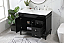 42 inch Modern Fitting Single Bathroom Vanity in Black with Backsplash Option