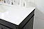 42 inch Modern Fitting Single Bathroom Vanity in Black with Backsplash Option