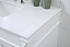  42 inch Modern Fitting Single Bathroom Vanity in White with Three Finishes Options and Backsplash Option