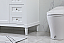  42 inch Modern Fitting Single Bathroom Vanity in White with Three Finishes Options and Backsplash Option