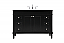 48 inch Modern Fitting Single Bathroom Vanity in Black with Backsplash Option