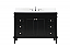 48 inch Modern Fitting Single Bathroom Vanity in Black with Backsplash Option