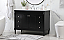 48 inch Modern Fitting Single Bathroom Vanity in Black with Backsplash Option