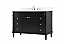 48 inch Modern Fitting Single Bathroom Vanity in Black with Backsplash Option