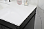 48 inch Modern Fitting Single Bathroom Vanity in Black with Backsplash Option