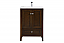 24 In. Modern Fitting Single Bathroom Vanity Set in Antique Coffee