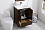 24 In. Modern Fitting Single Bathroom Vanity Set in Antique Coffee