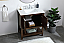  30 inch Modern Fitting Single Bathroom Vanity in Espresso with Backsplash Option