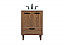 24 inch Modern Fitting Single Bathroom Vanity in Walnut Brown