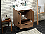 24 inch Modern Fitting Single Bathroom Vanity in Walnut Brown