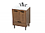 24 inch Modern Fitting Single Bathroom Vanity in Walnut Brown