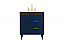 30 inch Modern Fitting Bathroom Vanity in Blue with Backsplash Option