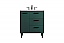 30 inch Modern Fitting Bathroom Vanity in Green with Backsplash Option