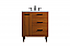 30 inch Modern Fitting Bathroom Vanity in Teak with Backsplash Option