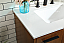 30 inch Modern Fitting Bathroom Vanity in Teak with Backsplash Option