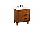 30 inch Modern Fitting Bathroom Vanity in Teak with Backsplash Option