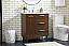 30 inch Modern Fitting Bathroom Vanity in Walnut with Backsplash Option