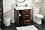 30 inch Modern Fitting Bathroom Vanity in Walnut with Backsplash Option