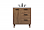 30 inch Modern Fitting Single Bathroom Vanity in Walnut Brown with Backsplash Option