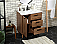 30 inch Modern Fitting Single Bathroom Vanity in Walnut Brown with Backsplash Option