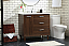 36 inch Modern Fitting Bathroom Vanity in Walnut with Backsplash Option