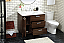 36 inch Modern Fitting Bathroom Vanity in Walnut with Backsplash Option