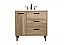 36 inch Modern Fitting Single Bathroom Vanity in Natural Oak with Backsplash Option