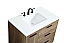 36 inch Modern Fitting Single Bathroom Vanity in Natural Oak with Backsplash Option