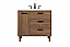 36 inch Modern Fitting Single Bathroom Vanity in Walnut Brown with Backsplash Option