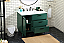 42 inch Modern Fitting Bathroom Vanity in Green with Backsplash Option