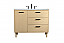 42 inch Modern Fitting Bathroom Vanity in Maple with Backsplash Option