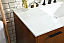 42 inch Modern Fitting Bathroom Vanity in Teak with Backsplash Option