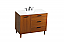 42 inch Modern Fitting Bathroom Vanity in Teak with Backsplash Option