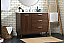 42 inch Modern Fitting Bathroom Vanity in Walnut with Backsplash