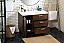 42 inch Modern Fitting Bathroom Vanity in Walnut with Backsplash