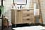 42 inch Modern Fitting Single Bathroom Vanity in Natural Oak with Backsplash Option